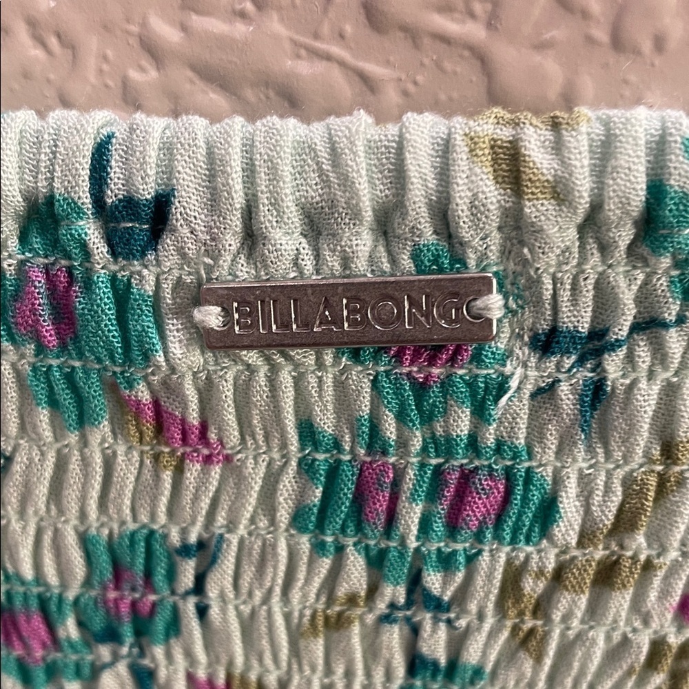 Billabong Floral Mini Dress - Green and Blue - Picture 3 of 7
